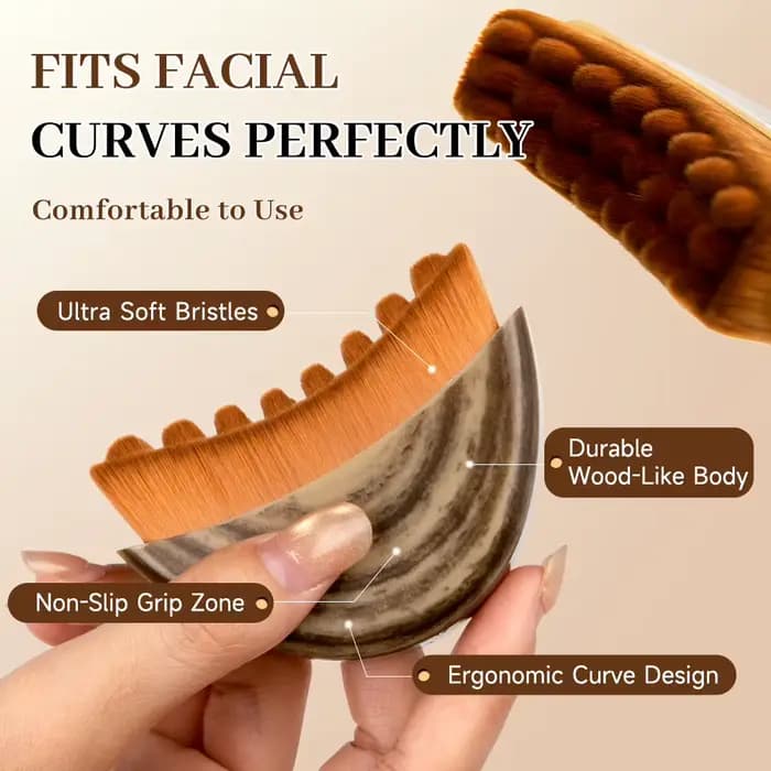 Brosse de massage lymphatique pour le visage