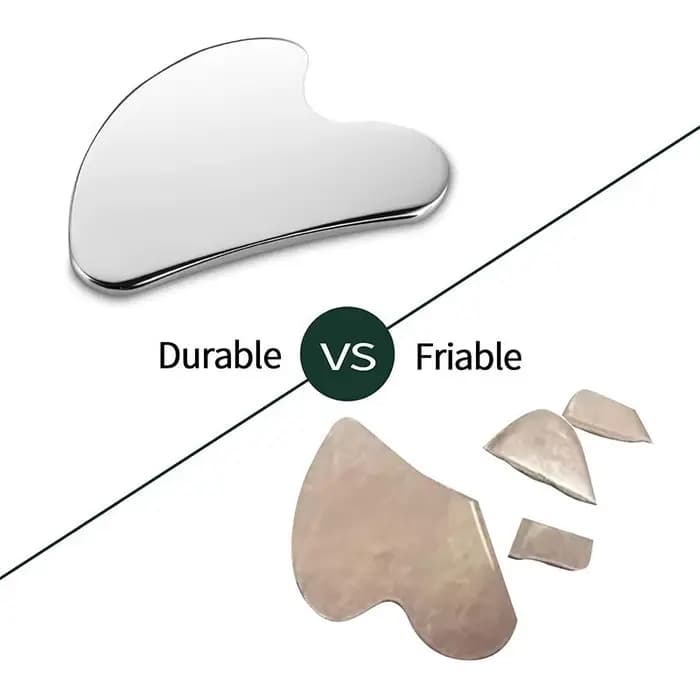 1 pièces en acier inoxydable Gua Sha grattoir masseur pour visage cou corps Guasha outil de Massage soins de la peau
