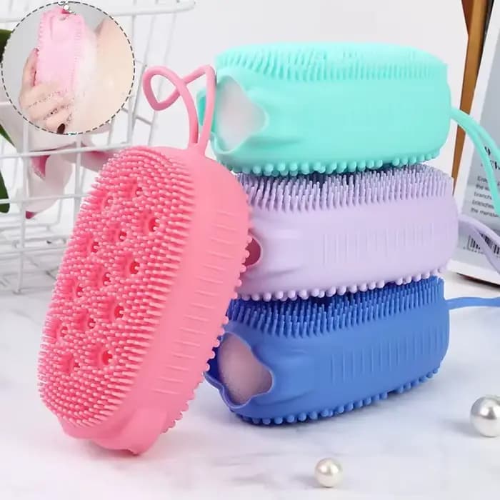 Brosse de Massage Double face pour bain de dossier du cuir chevelu