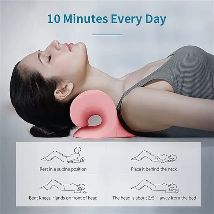 Oreiller relaxant pour le cou et les épaules en forme de C