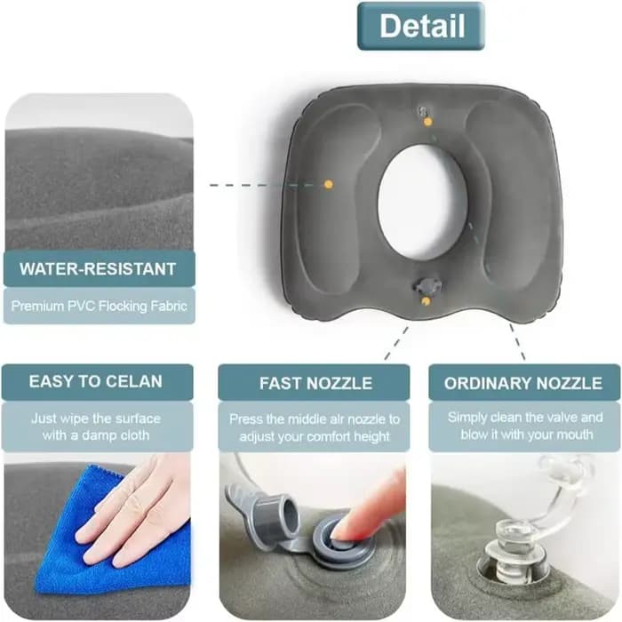 Coussin de siège gonflable pour hémorroïdes
