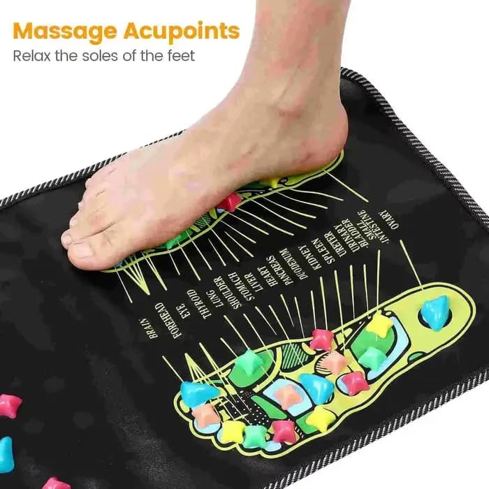 Coussin de massage des pieds haut de gamme avec plaque de pression des doigts et route de pierre douce d'imitation