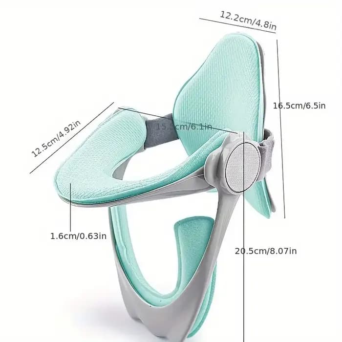 Oreiller ergonomique de soutien du cou avec sangle réglable • Polyester respirant • Confort et durabilité • Soins cervicaux • Cadeau idéal F