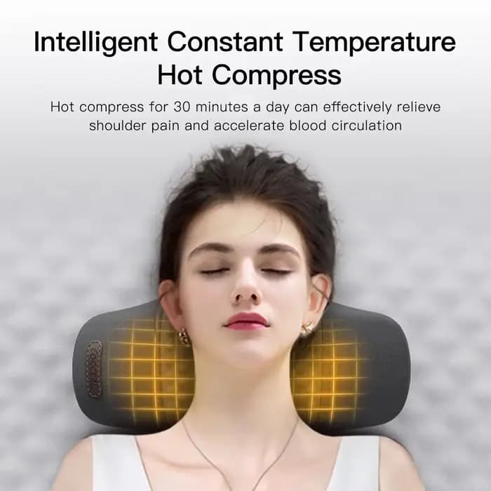 Oreiller masseur de cou électrique civière cervicale chauffage Vibration Massage dos Traction orthopédique oreillers de couchage soutien