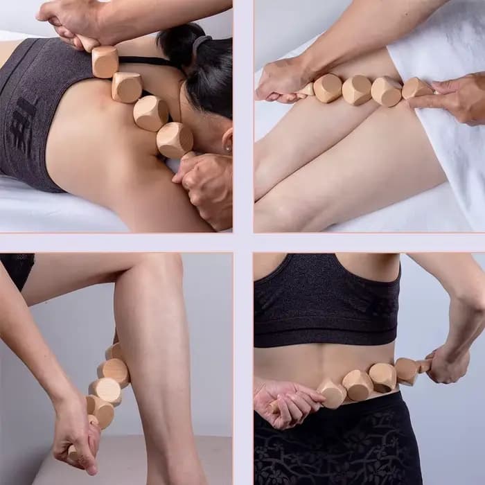 Rouleau de massage en bois pour la cellulite