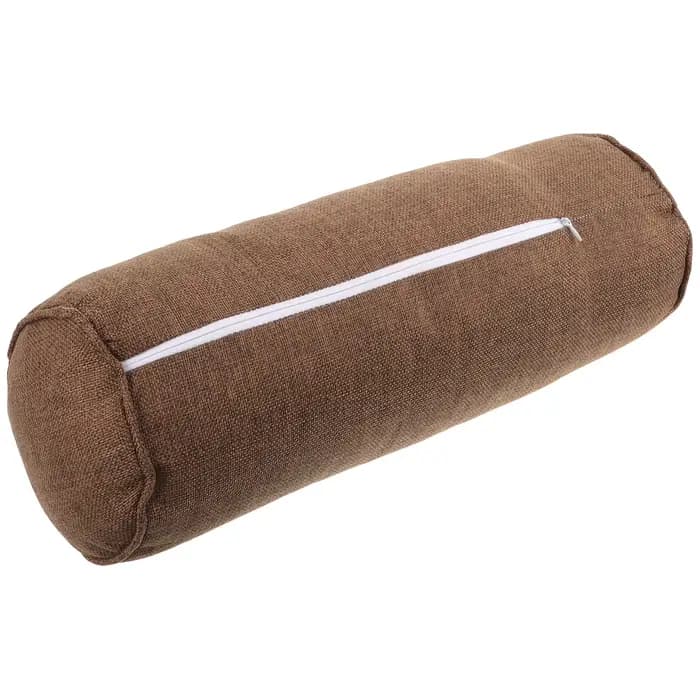 Oreiller lombaire cylindrique en coton et lin