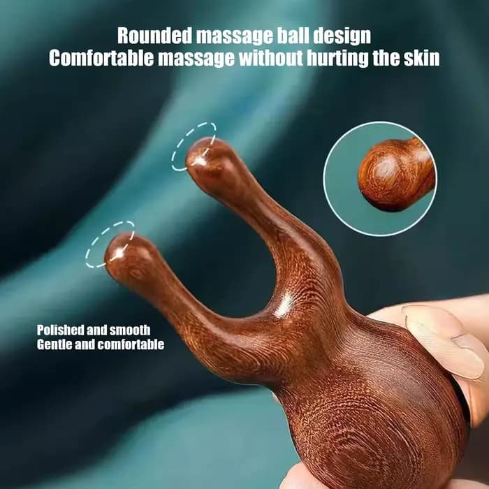 Masseur de cuir chevelu en bois de santal
