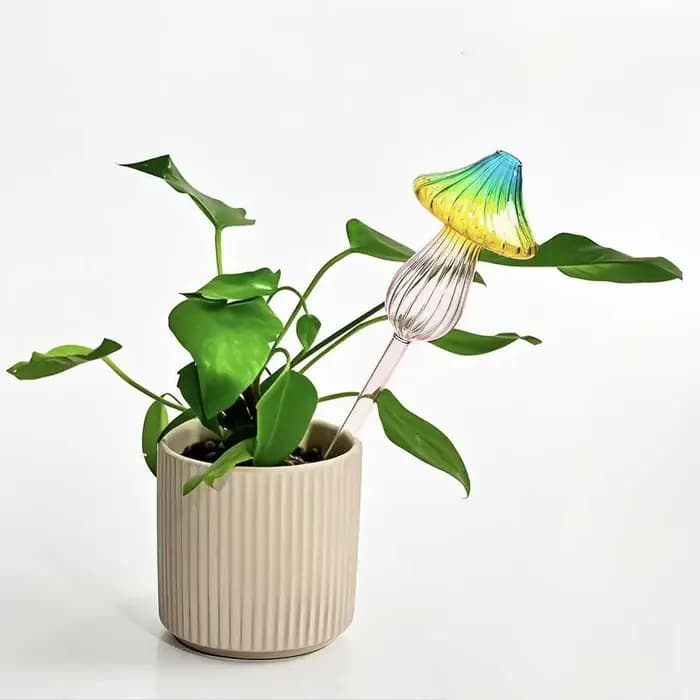 Dispositif d'arrosage automatique en verre, goutteur d'eau pour plantes à fleurs, système d'irrigation goutte-à-goutte en forme d'ampoules à pointe auto-arrosage, 1/2 pièces