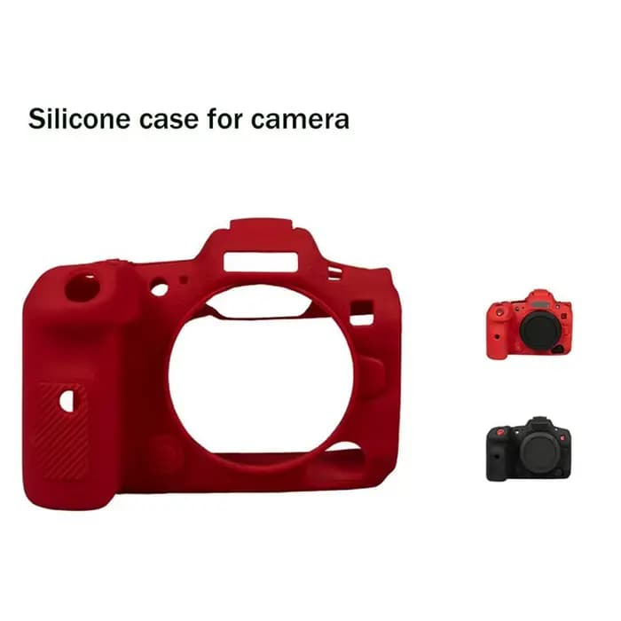 ELECT-Camera Étui de protection en silicone pour appareil photo, adapté au Canon R5C Full Frame R5C, appareil photo sans miroir, rouge