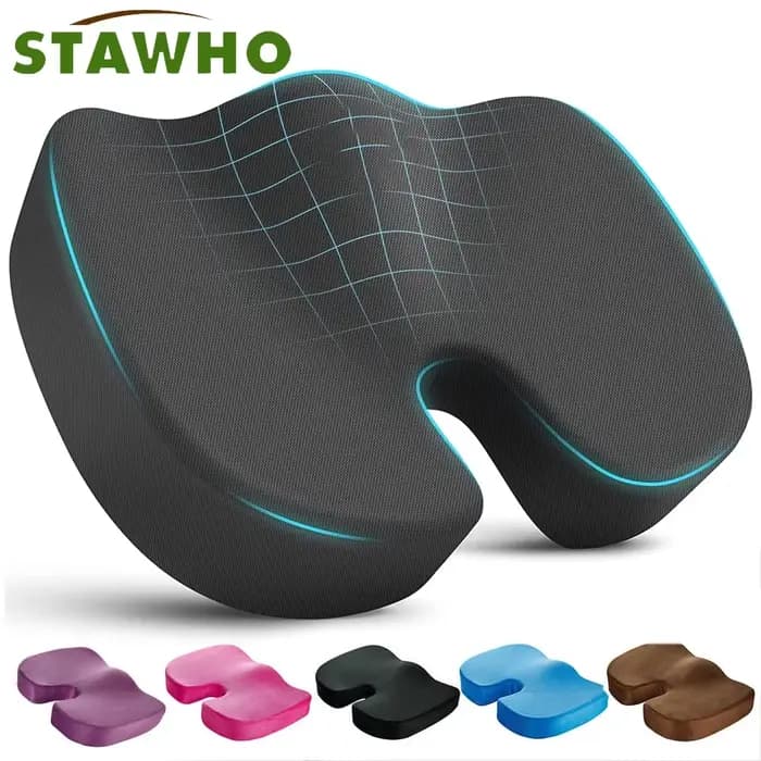 Coussin de siège Coccyx en mousse à mémoire de forme