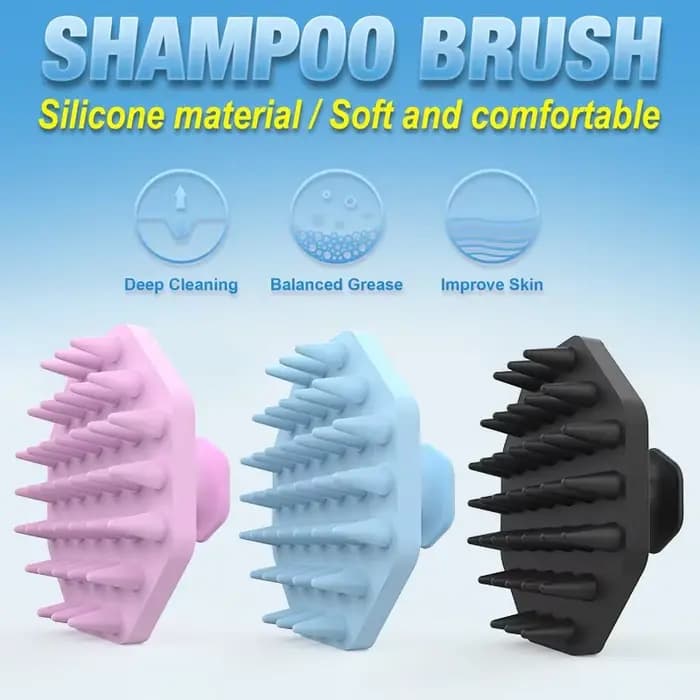 Brosse de Massage du cuir chevelu en Silicone