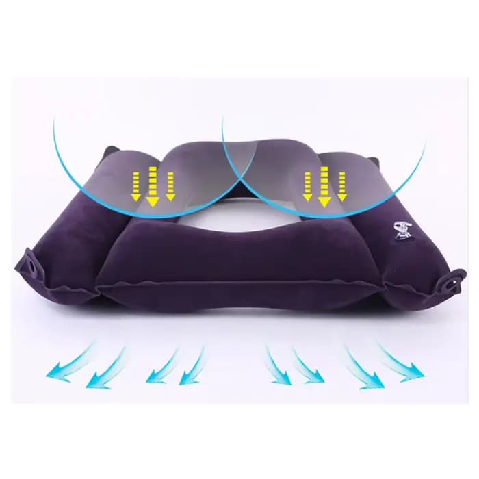 Coussin de siège gonflable pour fauteuil roulant monté sur le lit