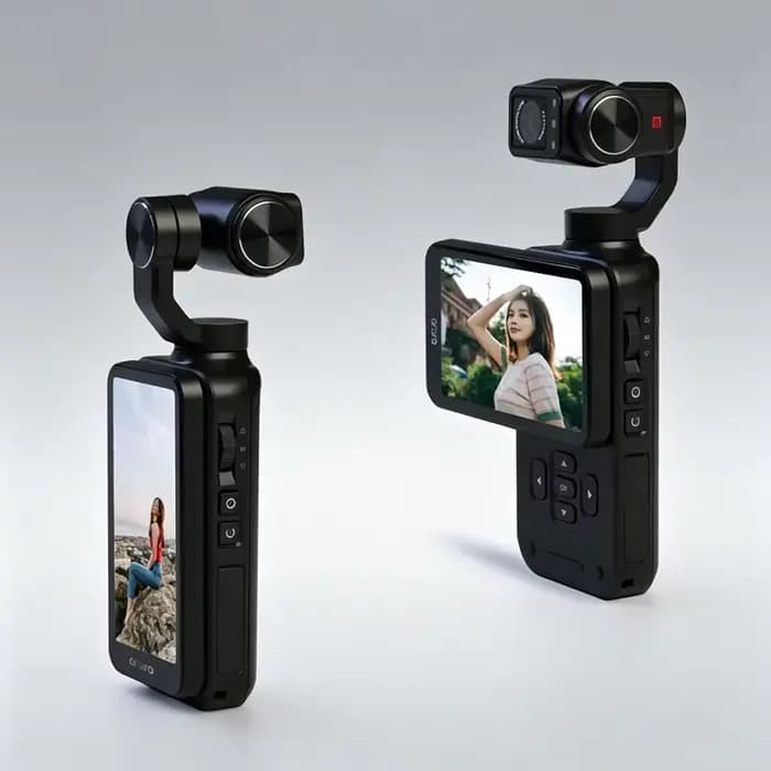 Nouvelle caméra d'action 4K, caméscope numérique de poche, stabilisation sur 3 axes, vision nocturne IR, caméra pour vlog, idéale pour un cadeau