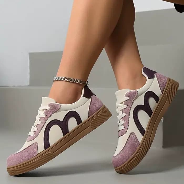 Baskets plates de tennis pour femmes, chaussures vulcanisées à lacets multicolores, mode féminine, printemps automne, chaussures d'extérieur pour femme