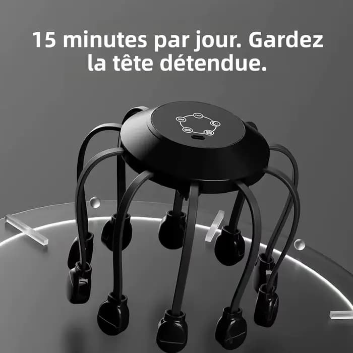 Masseur de tête électrique Octopus à 10/14 griffes