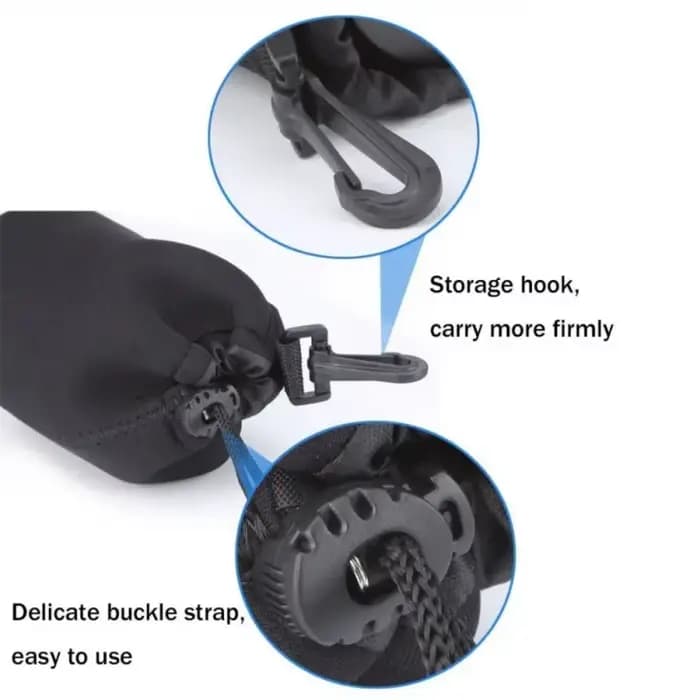 Sac de protection pour objectif d'appareil photo, étanche, souple, avec cordon de serrage, pour Canon, Sony, Nikon, pour la plupart des appareils photo reflex numériques