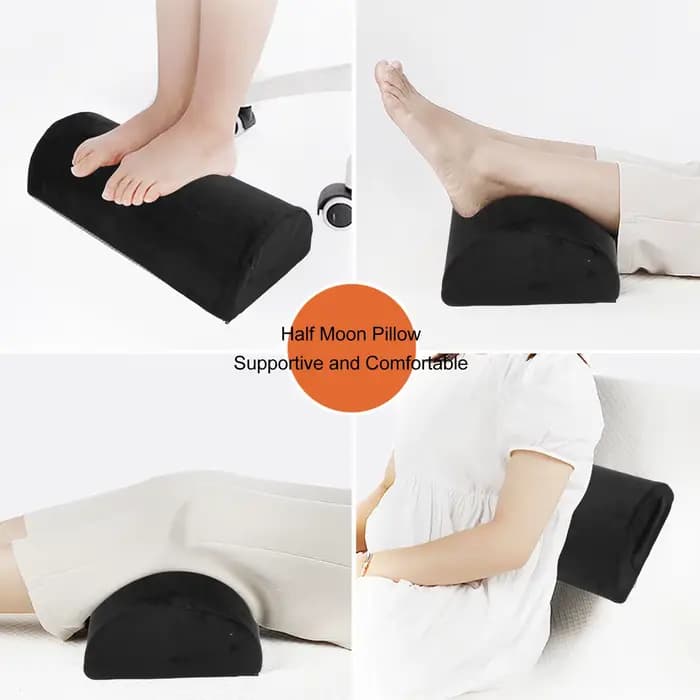 Coussin demi-lune en mousse à mémoire de forme confortable et résistant