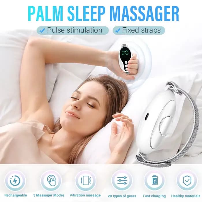 Nouveau 1 ensemble portable 20 niveaux EMS aide au sommeil traitement de Relaxation microcourant impulsion dispositif d'hypnose adapté à l'insomnie et à l'anxiété