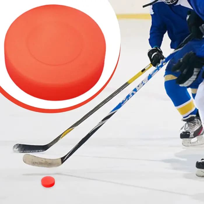 Puck de hockey sur glace orange à surface lisse pour l'entraînement des enfants et des adultes, compétition, club, arène, cadeau