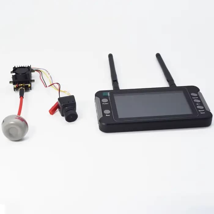 Transmetteur vidéo FPV 2W VTX et Drone 1200TVL, caméra FPV, moniteur 4.3 pouces avec récepteur DVR 5.8Ghz 40CH pour voiture RC Drone FPV