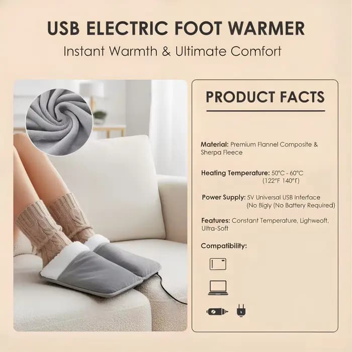 Tapis chauffant électrique pour les pieds