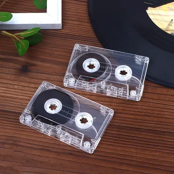 Dispositif d'enregistrement audio, cassette standard avec 45/60/90 minutes, ruban vierge, étui de rangement transparent pour la parole et la musique