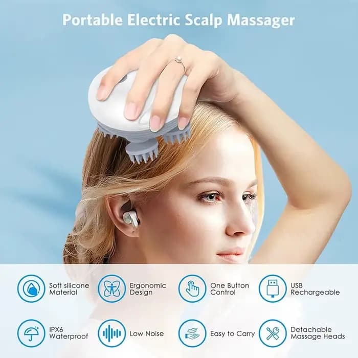 Masseur électrique de tête de cuir chevelu