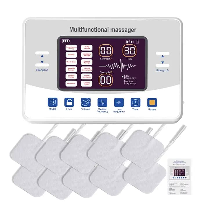 Électrostimulateur dizaines électrodes Massage stimulateur musculaire électrique masseur de dos pour corps pied