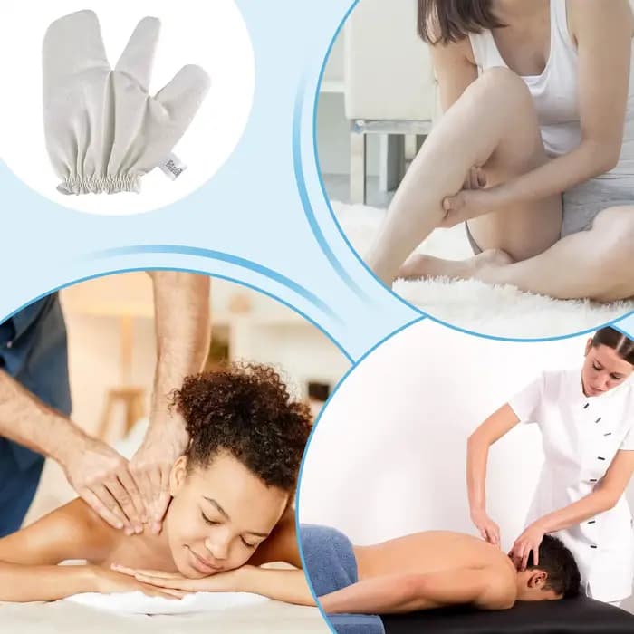 Gants de massage en soie brute Garshana