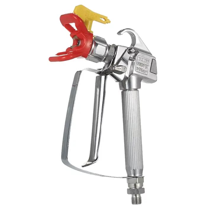 Pistolet de pulvérisation de peinture sans air haute pression rouge 3600 PSI avec buse de pulvérisation 517 et protection de buse, pulvérisateur à pompe et machine de pulvérisation sans air