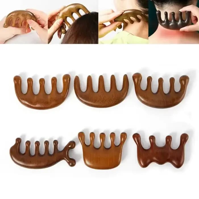 Peigne de massage Gua Sha à dents larges