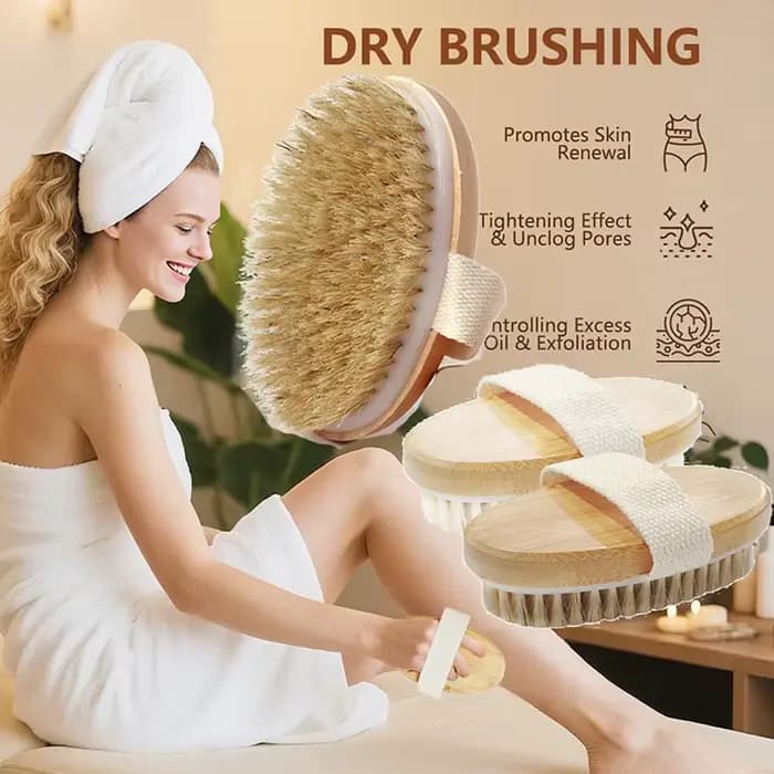 Brosse de massage corporelle SPA douce pour peaux sèches et humides
