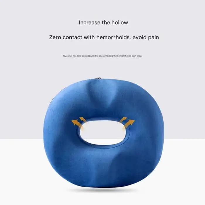 Coussin de siège en mousse à mémoire de forme pour soulager la douleur des hémorroïdes et des coccyx – Donut orthopédique au design creux