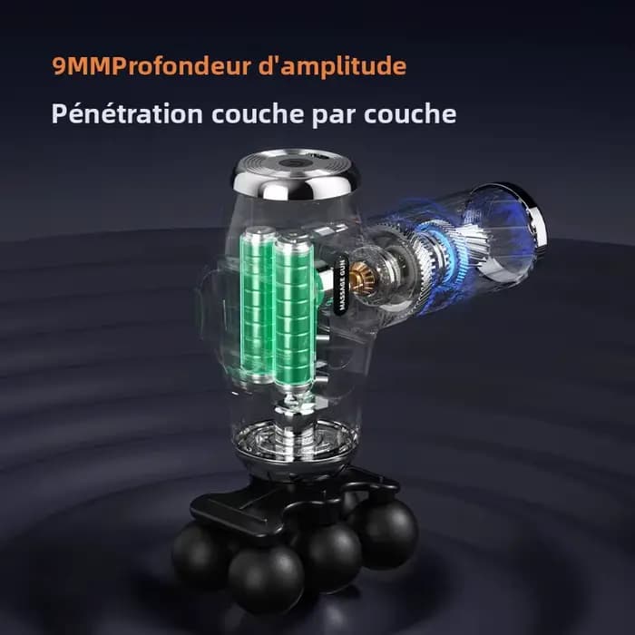 Pistolet de massage électrique à 10 têtes pour la relaxation musculaire