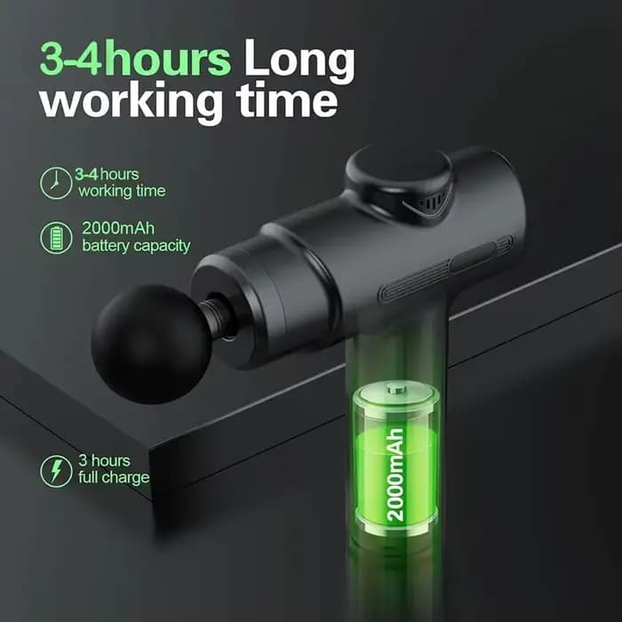 Pistolet de massage électrique pour les tissus profonds avec 8 têtes interchangeables pour les bras