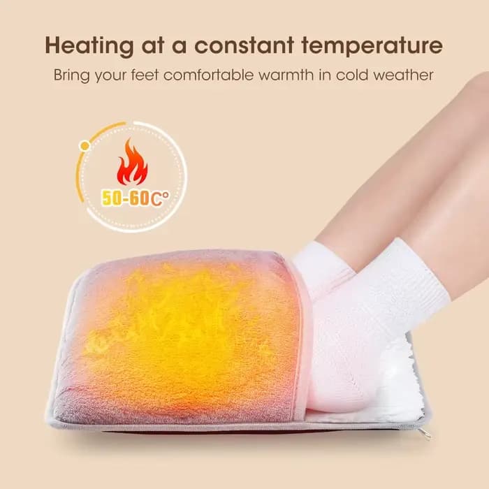 Coussin chauffant électrique pour les pieds