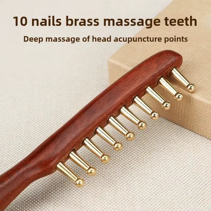 Peigne de massage des méridiens à dix dents