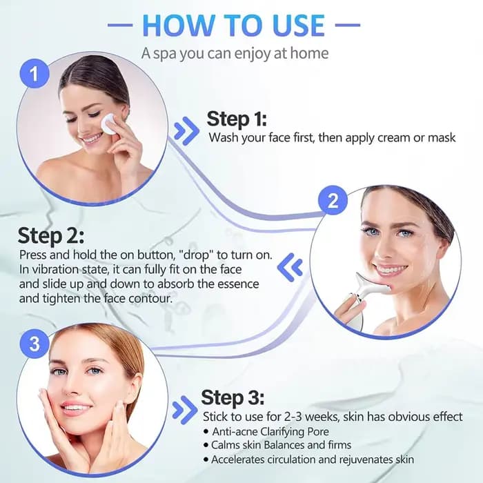 Appareil de beauté 7 en 1 pour le visage et le cou