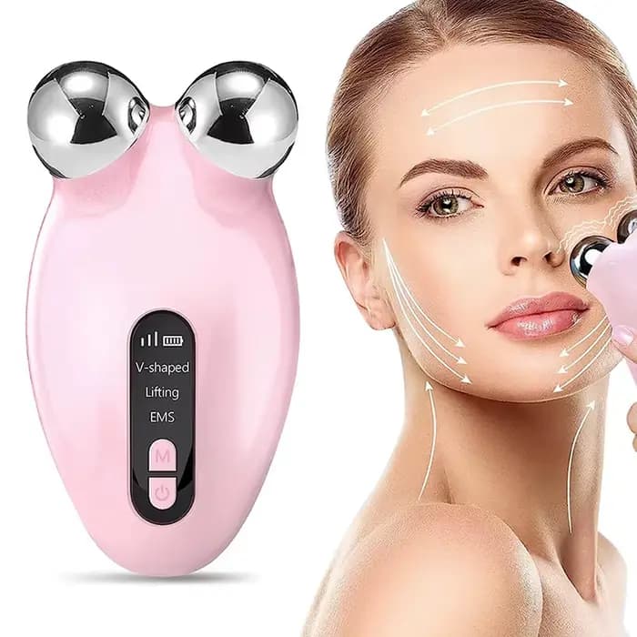 EMS masseur Facial rouleau microcourant Machine de Lifting du visage v-face