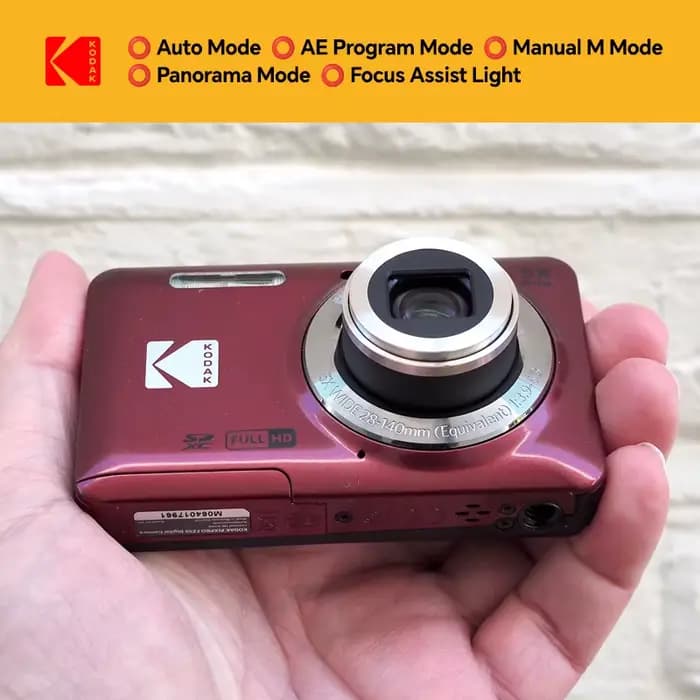 Appareil photo numérique KODAK PIXPRO FZ55 16MP Full HD 1080P authentique, écran LCD 2,7 pouces, caméra de vlogging, zoom optique 5x, grand angle 28 mm pour vidéo