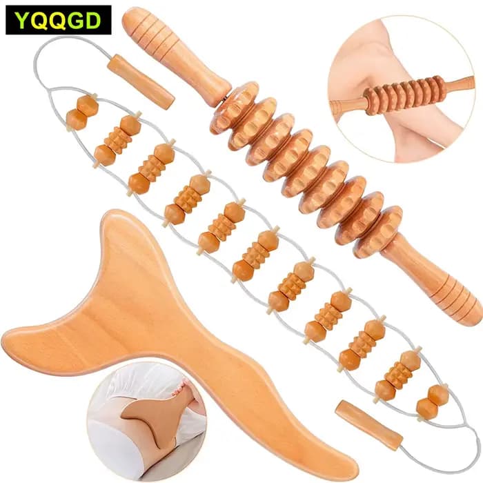 Outils de massage thérapeutique en bois