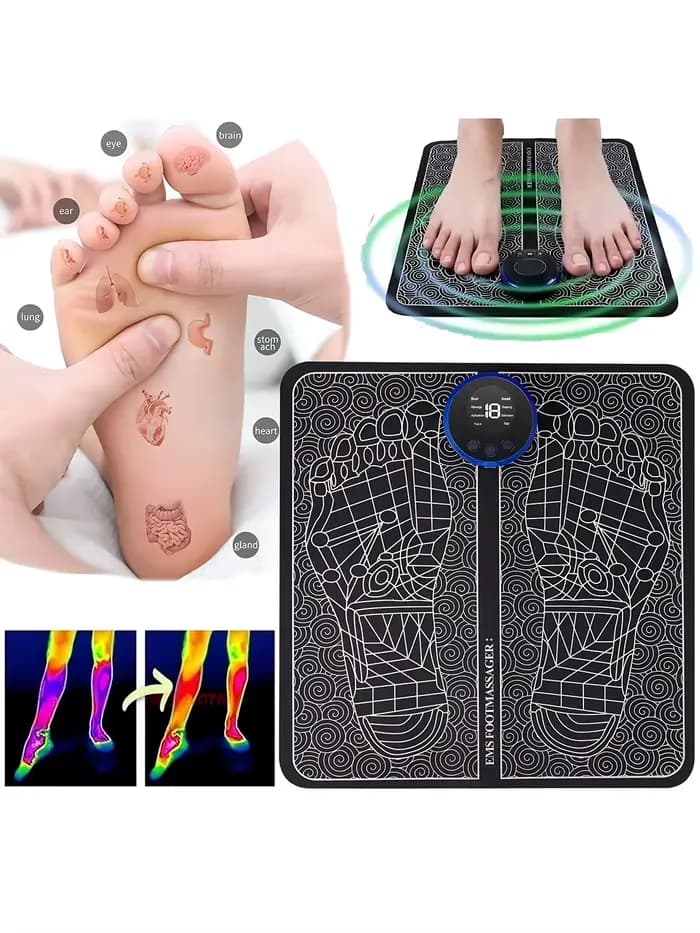 Masseur de pieds électrique rechargeable – Améliore la circulation sanguine et déteste les muscles