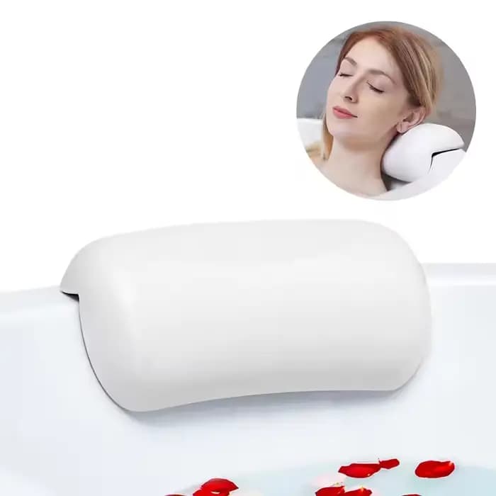 Oreiller de bain spa antidérapant imperméable pour jacuzzi – Coussin de tête et de dos rembourré en mousse à mémoire de