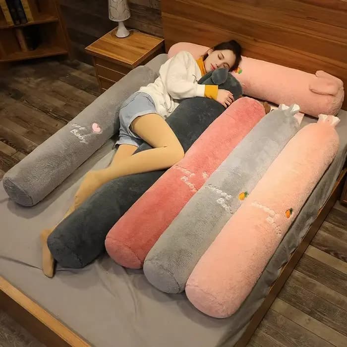 Coussin de couchage cylindrique long pour filles et garçons, femmes enceintes, grand format, amovible et lavable