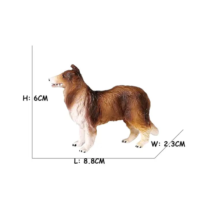 Border collie Labrador caniche Chihuahua chien Figurines d'animaux figurine modèles de jouets décor à la maison enfants cadeaux animaux de ferme en plastique