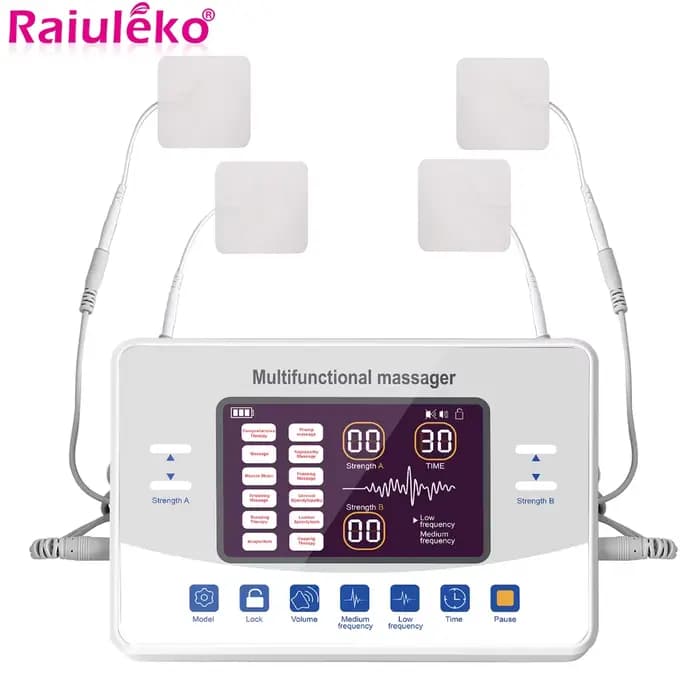Électrostimulateur dizaines électrodes Massage stimulateur musculaire électrique masseur de dos pour corps pied