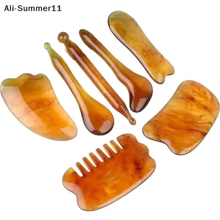 【RV】 7 outils de massage Guasha pour le visage et le corps