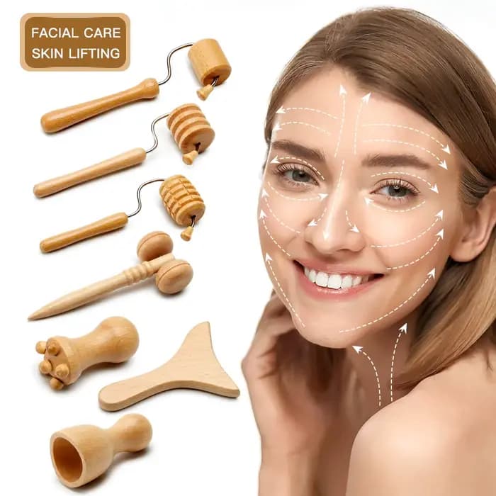 Masseur de Spa en bois pour le visage