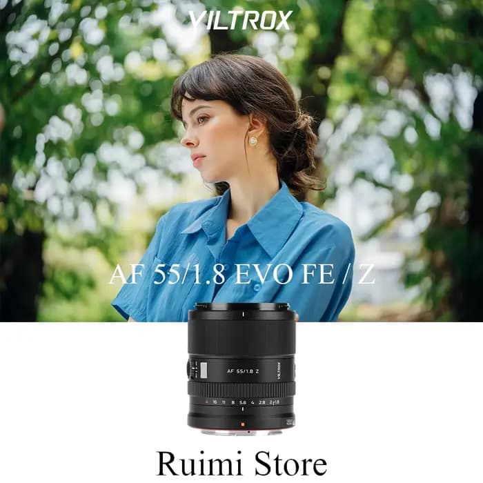 Objectif Viltrox 55mm F1.8 EVO plein format à grande ouverture et autofocus pour appareils photo hybrides Sony FE / Nik Z