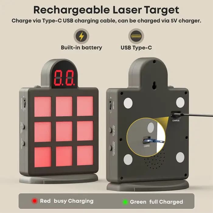 Système d'entraînement au tir à sec avec cible laser multi-mode à 9 grilles et balles d'entraînement laser de 9 mm